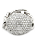 ノンブランド NON BRAND ダイヤモンド 1.54ct ホワイトゴールド K18WG ダイヤモンド リング 指輪 18K Au750 WG ドーム型 カクテルリング チェーンリング 13号