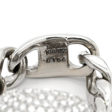 ノンブランド NON BRAND ダイヤモンド 1.54ct ホワイトゴールド K18WG ダイヤモンド リング 指輪 18K Au750 WG ドーム型 カクテルリング チェーンリング 13号