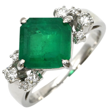 TASAKI TASAKI エメラルド ダイヤモンドリング ホワイトゴールド K18WG エメラルド ダイヤモンド リング 指輪 緑 プラチナ スクエア ステップカットコロンビア産 11.5号