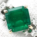 TASAKI TASAKI エメラルド ダイヤモンドリング ホワイトゴールド K18WG エメラルド ダイヤモンド リング 指輪 緑 プラチナ スクエア ステップカットコロンビア産 11.5号