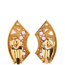 TASAKI TASAKI ホワイト×ピンク×イエローゴールド K18YG ダイヤモンド ピンクトルマリン ホワイトマザーオブパール イヤリング 750YG Au750 ダイヤ シェル トルマリン バイカラー クレセント 扇形