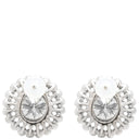 ノンブランド NON BRAND ダイヤモンド 2.01ct SI2 ホワイトゴールド K18WG ダイヤモンド ピアス 大粒ダイヤ ラージ ブリリアントカット フラワーモチーフ 18K 750 WG 両耳用 スタッド