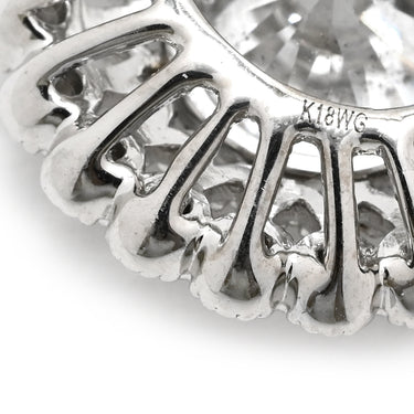 ノンブランド NON BRAND ダイヤモンド 2.01ct SI2 ホワイトゴールド K18WG ダイヤモンド ピアス 大粒ダイヤ ラージ ブリリアントカット フラワーモチーフ 18K 750 WG 両耳用 スタッド