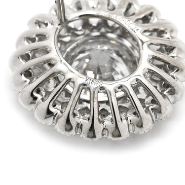 ノンブランド NON BRAND ダイヤモンド 2.01ct SI2 ホワイトゴールド K18WG ダイヤモンド ピアス 大粒ダイヤ ラージ ブリリアントカット フラワーモチーフ 18K 750 WG 両耳用 スタッド