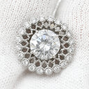 ノンブランド NON BRAND ダイヤモンド 2.01ct SI2 ホワイトゴールド K18WG ダイヤモンド ピアス 大粒ダイヤ ラージ ブリリアントカット フラワーモチーフ 18K 750 WG 両耳用 スタッド