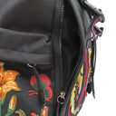 グッチ GUCCI エンブロイダリー バックパック 429037 ブラック ナイロン リュック・デイパック ブラック金具 黒 タイガー