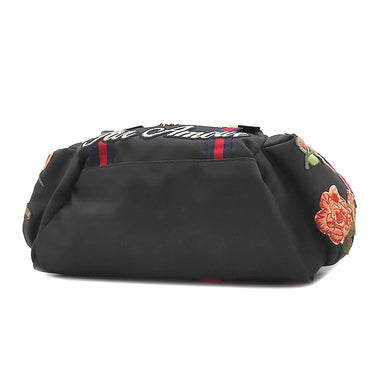 グッチ GUCCI エンブロイダリー バックパック 429037 ブラック ナイロン リュック・デイパック ブラック金具 黒 タイガー