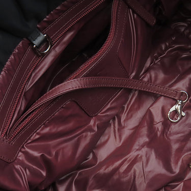 シャネル CHANEL コココクーン トートバッグ PM A48610 ブラック ナイロン レザー トートバッグ シルバー金具 黒