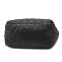 シャネル CHANEL コココクーン トートバッグ PM A48610 ブラック ナイロン レザー トートバッグ シルバー金具 黒