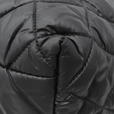 シャネル CHANEL コココクーン トートバッグ PM A48610 ブラック ナイロン レザー トートバッグ シルバー金具 黒