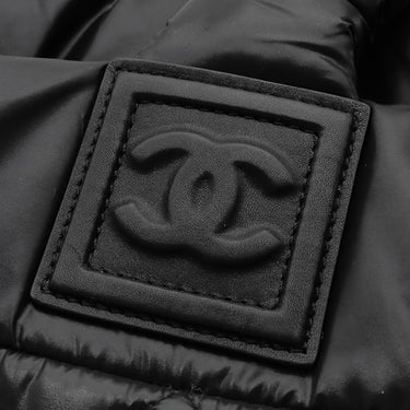 シャネル CHANEL コココクーン トートバッグ PM A48610 ブラック ナイロン レザー トートバッグ シルバー金具 黒