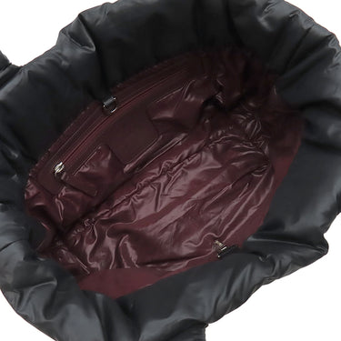 シャネル CHANEL コココクーン トートバッグ PM A48610 ブラック ナイロン レザー トートバッグ シルバー金具 黒