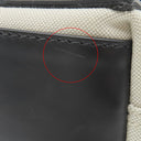 バレンシアガ BALENCIAGA ネイビーカバス XS 390346 ナチュラル×ブラック コットンキャンバス レザー 2WAYバッグ シルバー金具 白 黒