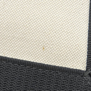 バレンシアガ BALENCIAGA ネイビーカバス XS 390346 ナチュラル×ブラック コットンキャンバス レザー 2WAYバッグ シルバー金具 白 黒