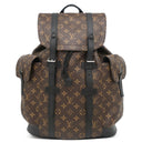 ルイヴィトン LOUIS VUITTON クリストファー MM M43735 モノグラムマカサー モノグラムマカサー リュック・デイパック シルバー金具 バックパック 茶 黒