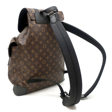 ルイヴィトン LOUIS VUITTON クリストファー MM M43735 モノグラムマカサー モノグラムマカサー リュック・デイパック シルバー金具 バックパック 茶 黒