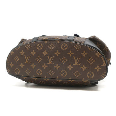 ルイヴィトン LOUIS VUITTON クリストファー MM M43735 モノグラムマカサー モノグラムマカサー リュック・デイパック シルバー金具 バックパック 茶 黒