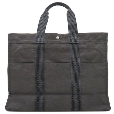 エルメス HERMES エールライントート GM グレー キャンバス トートバッグ シルバー金具 鍵・カデナ欠品