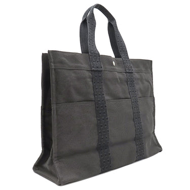 エルメス HERMES エールライントート GM グレー キャンバス トートバッグ シルバー金具 鍵・カデナ欠品