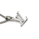 ルイヴィトン LOUIS VUITTON リングネックレス モノグラム M62485 シルバー メタル ネックレス ペンダント ロゴ ラウンドプレート リング モノグラム