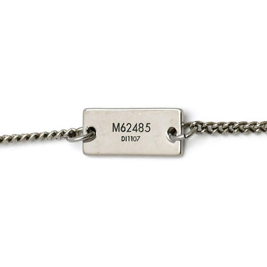 ルイヴィトン LOUIS VUITTON リングネックレス モノグラム M62485 シルバー メタル ネックレス ペンダント ロゴ ラウンドプレート リング モノグラム