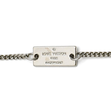 ルイヴィトン LOUIS VUITTON リングネックレス モノグラム M62485 シルバー メタル ネックレス ペンダント ロゴ ラウンドプレート リング モノグラム