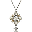 シャネル CHANEL ひし形 ラインストーン ペンダント A37251 シルバー メタル ラインストーン ネックレス