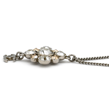 シャネル CHANEL ひし形 ラインストーン ペンダント A37251 シルバー メタル ラインストーン ネックレス