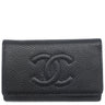 シャネル CHANEL ココマーク キーケース A13502 ブラック レザー キャビアスキン キーケース ゴールド金具 黒 6連 6本