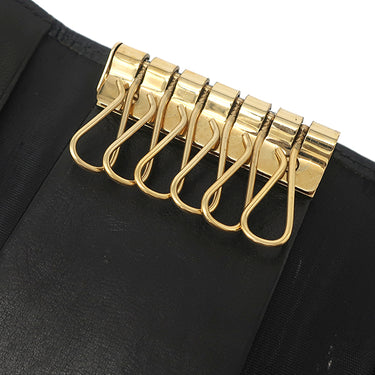 シャネル CHANEL ココマーク キーケース A13502 ブラック レザー キャビアスキン キーケース ゴールド金具 黒 6連 6本