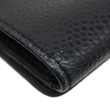 シャネル CHANEL ココマーク キーケース A13502 ブラック レザー キャビアスキン キーケース ゴールド金具 黒 6連 6本