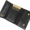 シャネル CHANEL ココマーク キーケース A13502 ブラック レザー キャビアスキン キーケース ゴールド金具 黒 6連 6本