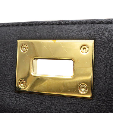 ルイヴィトン LOUIS VUITTON オンマイサイド MM M53826 ノワール カーフ ツイストカーフレザー 2WAYバッグ ゴールド金具 トート ショルダー 黒