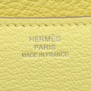 エルメス HERMES コンスタンス3 ミニ ミロワール リモンチェッロ シェーブル ショルダーバッグ シルバー金具 新品 未使用 黄色