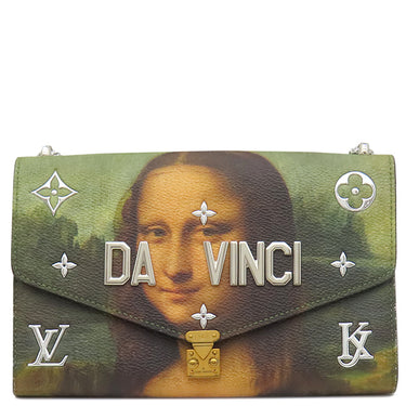 ルイヴィトン LOUIS VUITTON ポシェット チェーン M64626 マルチカラー PVCコーティングキャンバス ショルダーバッグ シルバー金具 マスターズコレクション ダヴィンチ モナリザ