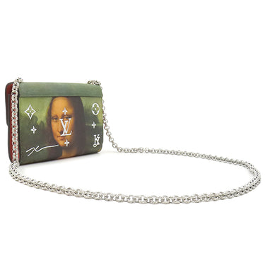 ルイヴィトン LOUIS VUITTON ポシェット チェーン M64626 マルチカラー PVCコーティングキャンバス ショルダーバッグ シルバー金具 マスターズコレクション ダヴィンチ モナリザ