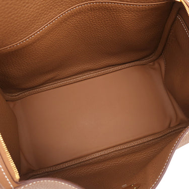 エルメス HERMES リンディ26 ゴールド トリヨンクレマンス 2WAYバッグ ゴールド金具 新品 未使用 茶