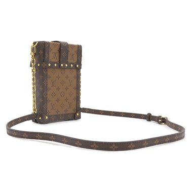 ルイヴィトン LOUIS VUITTON ポシェット トランク ヴェルティカル M67873 モノグラムリバース モノグラムキャンバス モノグラムリバースキャンバス ショルダーバッグ ゴールド金具 茶