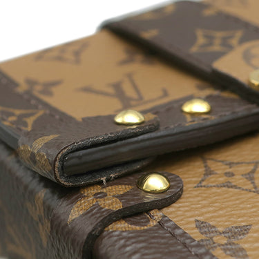 ルイヴィトン LOUIS VUITTON ポシェット トランク ヴェルティカル M67873 モノグラムリバース モノグラムキャンバス モノグラムリバースキャンバス ショルダーバッグ ゴールド金具 茶