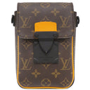 ルイヴィトン LOUIS VUITTON Sロック ヴェルティカル ウェアラブル ウォレット M82535 モノグラムマカサー レザー モノグラムマカサー ショルダーバッグ ブラック金具 茶 斜め掛け