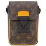ルイヴィトン LOUIS VUITTON Sロック ヴェルティカル ウェアラブル ウォレット M82535 モノグラムマカサー レザー モノグラムマカサー ショルダーバッグ ブラック金具 茶 斜め掛け