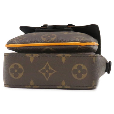 ルイヴィトン LOUIS VUITTON Sロック ヴェルティカル ウェアラブル ウォレット M82535 モノグラムマカサー レザー モノグラムマカサー ショルダーバッグ ブラック金具 茶 斜め掛け