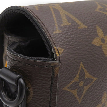 ルイヴィトン LOUIS VUITTON Sロック ヴェルティカル ウェアラブル ウォレット M82535 モノグラムマカサー レザー モノグラムマカサー ショルダーバッグ ブラック金具 茶 斜め掛け
