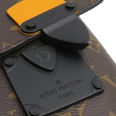 ルイヴィトン LOUIS VUITTON Sロック ヴェルティカル ウェアラブル ウォレット M82535 モノグラムマカサー レザー モノグラムマカサー ショルダーバッグ ブラック金具 茶 斜め掛け