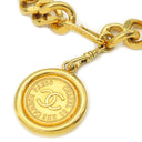シャネル CHANEL ココマーク チェーンベルト ゴールド GP ベルト ヴィンテージ コインモチーフ ロゴプレート