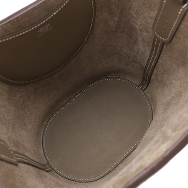 エルメス HERMES インザループ18 エトゥープ トリヨンクレマンス ヴォースイフト ハンドバッグ シルバー金具 グレージュ