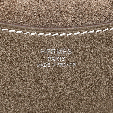エルメス HERMES インザループ18 エトゥープ トリヨンクレマンス ヴォースイフト ハンドバッグ シルバー金具 グレージュ