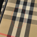 バーバリー BURBERRY ヴィンテージ チェック クロスボディ バッグ 8023381 アーカイブベージュ コットン レザー ショルダーバッグ シルバー金具 黒 赤 斜め掛け