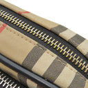 バーバリー BURBERRY ヴィンテージ チェック クロスボディ バッグ 8023381 アーカイブベージュ コットン レザー ショルダーバッグ シルバー金具 黒 赤 斜め掛け
