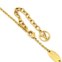 ルイヴィトン LOUIS VUITTON LV アイコニック M00596 ゴールド GP ストラス ネックレス ロゴ モノグラムフラワー LVイニシャル LVサークル
